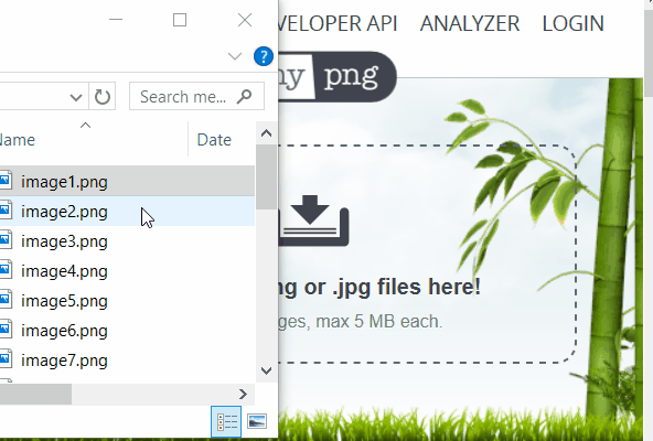 Converting images using TinyPNG